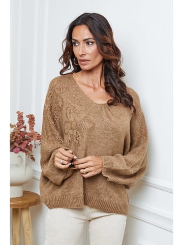 So Cachemire Trui "Arobaz" lichtbruin