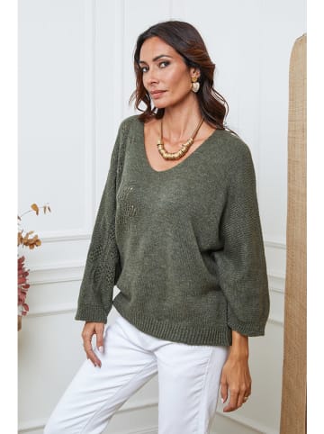 So Cachemire Sweter "Arobaz" w kolorze khaki