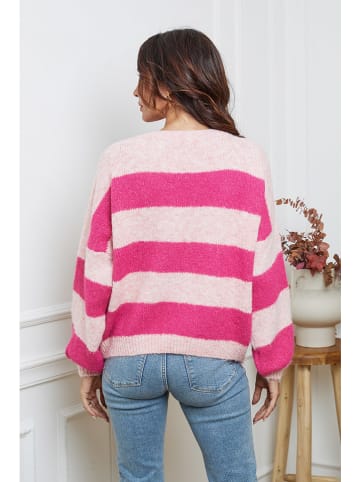 So Cachemire Trui "Bech" roze/lichtroze