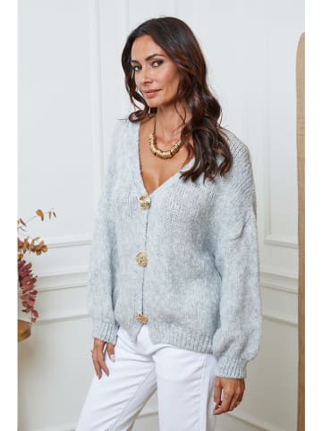 So Cachemire Vest "Believe" grijs