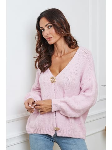 So Cachemire Kardigan "Believe" w kolorze jasnoróżowym