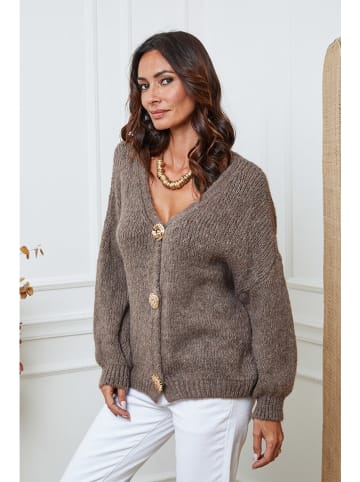 So Cachemire Vest "Believe" taupe