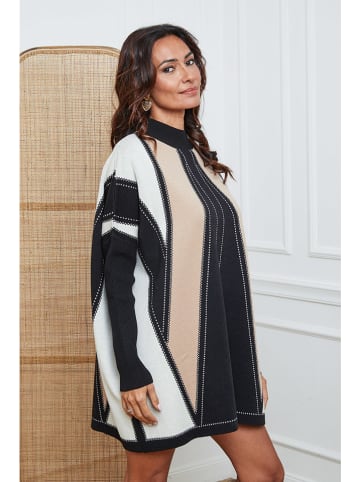 So Cachemire Strickkleid "Jamjam" in Schwarz/ Hellbraun