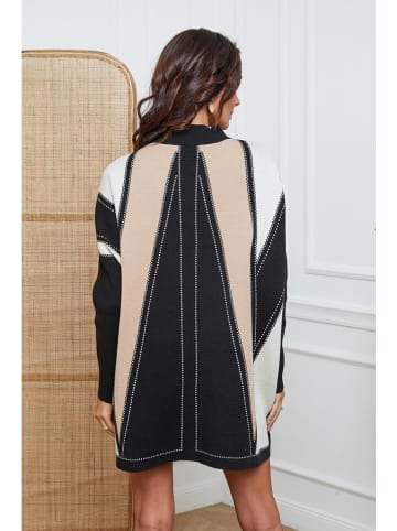 So Cachemire Strickkleid "Jamjam" in Schwarz/ Hellbraun