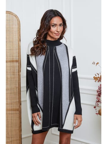 So Cachemire Strickkleid "Jamjam" in Schwarz/ Grau