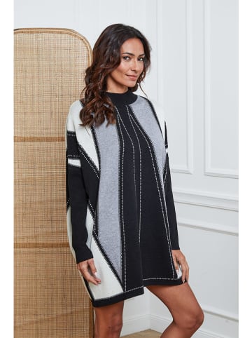 So Cachemire Strickkleid "Jamjam" in Schwarz/ Grau