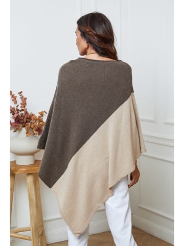 So Cachemire Poncho "Kordeva" in Beige/ Taupe