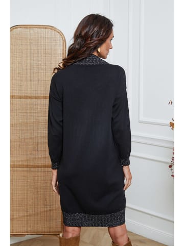 So Cachemire Sukienka dzianinowa "Linoa" w kolorze czarnym