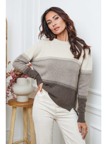 So Cachemire Pullover "Lurcia" in Beige/ Taupe
