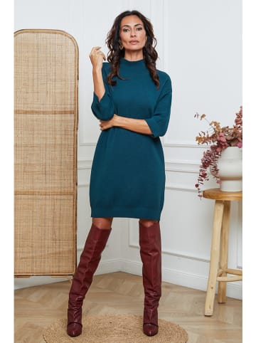 So Cachemire Strickkleid "Major" in Petrol