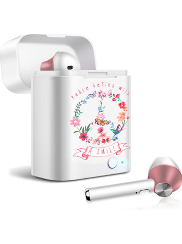 SWEET ACCESS Kabellose Bluetooth-In-Ear-Kopfhörer in Weiß/ Roségold