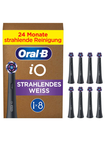 Oral-B Wymienne końcówki (8 szt.) "iO Radiant White" w kolorze czarnym