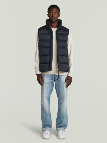 G-Star Doorgestikte bodywarmer donkerblauw