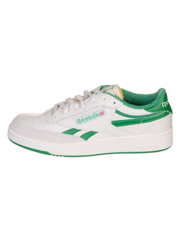 Reebok Skórzane sneakersy w kolorze biało-zielonym