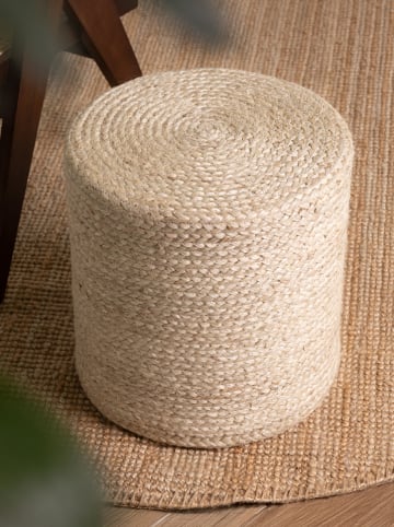 Hanse Home Poef "Jutta" beige - (H)40 x Ø 40 cm