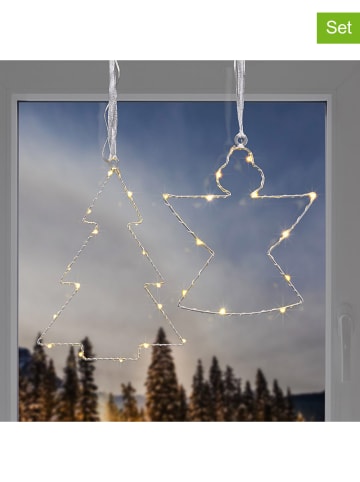 Hollybell 2er-Set: LED-Dekoleuchten in Warmweiß