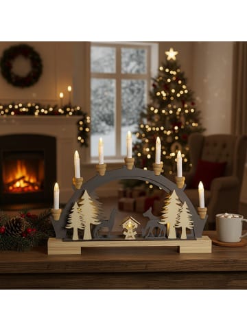 Hollybell Dekoracyjna lampa LED w kolorze jasnobrązowym - 5 x 45 x 33 cm