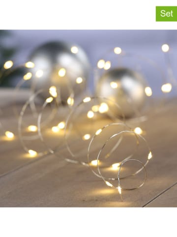 Hollybell 2er-Set: LED-Lichterkette in Warmweiß