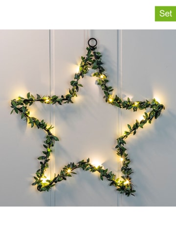 Hollybell 2er-Set: LED-Dekoleuchten in Grün - (L)30 x (B)20 cm