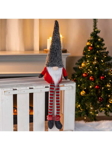 Hollybell 2er-Set: Weihnachtswichtel in Rot/ Grau - (L)9 x (B)17 x (H)60 cm