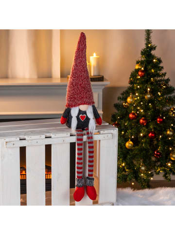 Hollybell 2er-Set: Weihnachtswichtel in Rot/ Grau - (L)9 x (B)17 x (H)60 cm