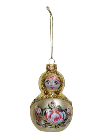 Kersten Ozdoba choinkowa "Babushka" w kolorze kremoym - 7 x 11 cm