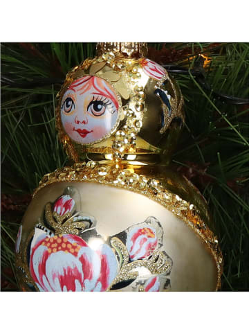 Kersten Kerstboomversiering "Babushka" crème - (B)7 x (H)11 cm
