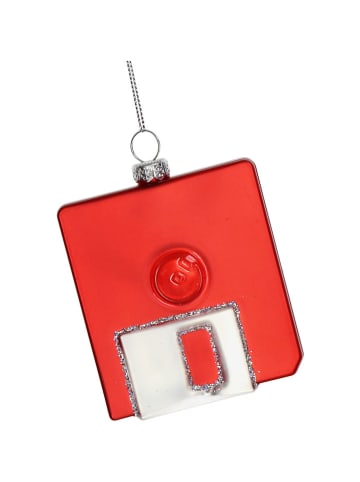 Kersten Ozdoba choinkowa "Floppy Disk" w kolorze czerwonym - wys. 9 cm