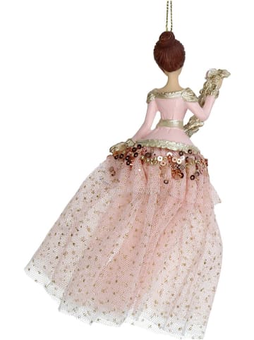 Kersten Ozdoba choinkowa "Lady" w kolorze jasnoróżowym - wys. 15,6 cm