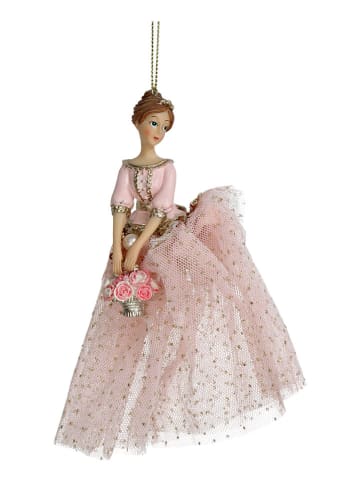 Kersten Ozdoba choinkowa "Lady" w kolorze jasnoróżowym - wys. 15,6 cm