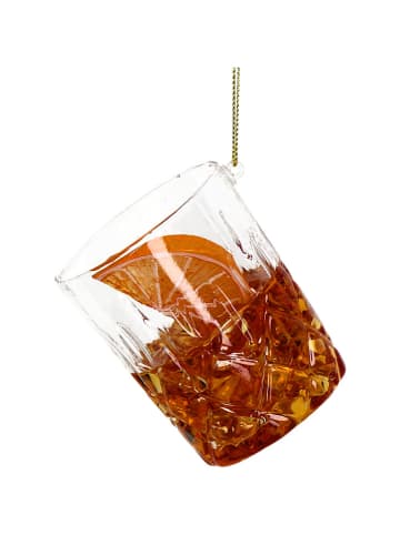 Kersten Ozdoba choinkowa "Cocktail Old Fashioned" w kolorze brązowym - wys. 7,5 cm