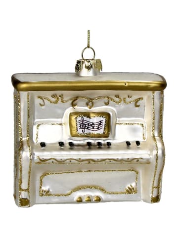 Kersten Ozdoba choinkowa "Vintage Piano" w kolorze kremowym - wys. 9,5 cm