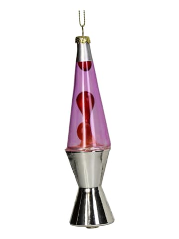 Kersten Kerstboomversiering "Lava Lamp" lichtroze - (H)11,4 cm