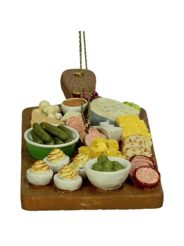 Kersten Kerstboomversiering "Dutch Borrelplank" meerkleurig - (H)10 cm