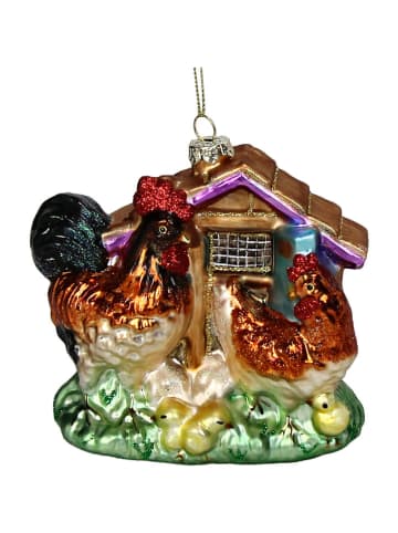 Kersten Kerstboomversiering "Chicken Coop" meerkleurig - (H)12 cm