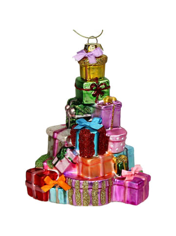 Kersten Kerstboomversiering "Gift Stack" meerkleurig - (H)11,5 cm