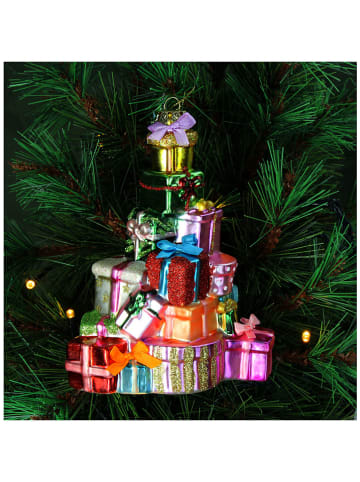 Kersten Ozdoba choinkowa "Gift Stack" ze wzorem - wys. 11,5 cm