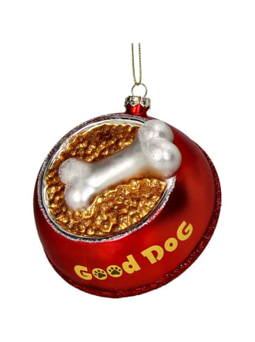 Kersten Kerstboomversiering "Good Dog" rood - (H)11 cm