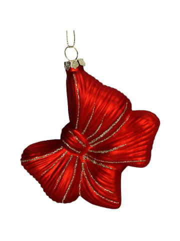 Kersten Kerstboomversiering "Bow Glass" rood - (H)8,5 cm