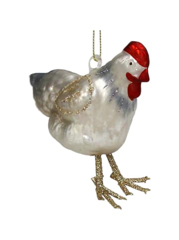 Kersten Ozdoba choinkowa "Chicken" w kolorze białym - wys. 9,5 cm