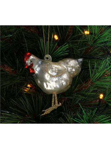 Kersten Kerstboomversiering "Chicken" wit - (H)9,5 cm