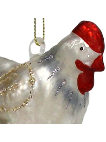 Kersten Kerstboomversiering "Chicken" wit - (H)9,5 cm