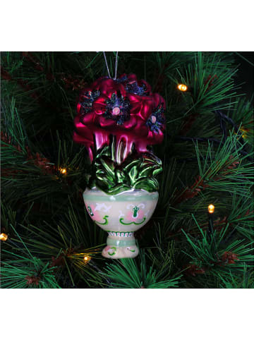 Kersten Ozdoba choinkowa "Hibiscus" ze wzorem - wys. 12,5 cm