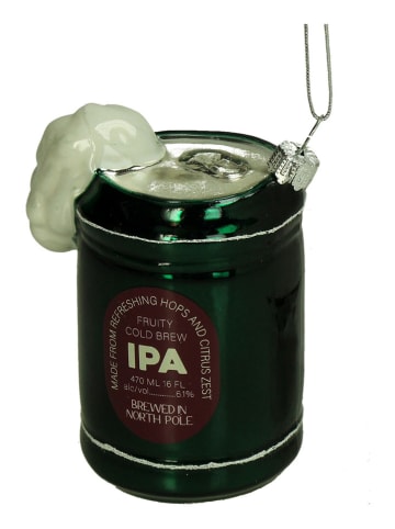 Kersten Ozdoba choinkowa "Beer Can" w kolorze zielonym - wys. 9,2 cm