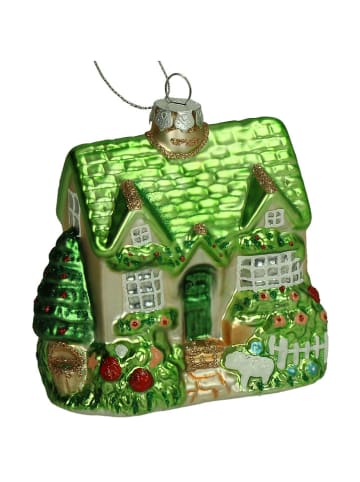 Kersten Baumschmuck "Christmas Cottage" in Grün - (H)12 cm 
