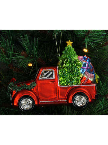 Kersten Baumschmuck "Gift Delivery" in Rot/ Grün - (H)14,6 cm