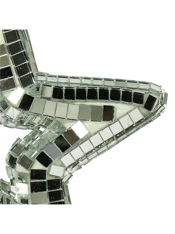 Kersten Kerstboompiek "Disco Star" zilverkleurig - (H)15 cm