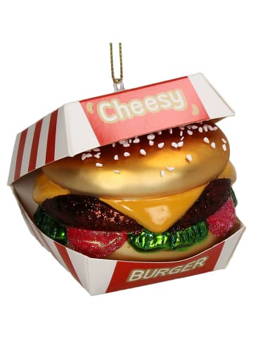 Kersten Baumschmuck "Cheesy Burger" in Bunt - (H)7,6 cm 