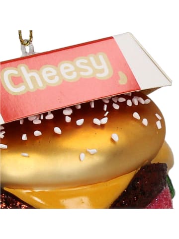 Kersten Kerstboomversiering "Cheesy Burger" meerkleurig - (H)7,6 cm
