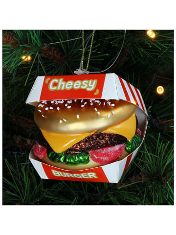 Kersten Kerstboomversiering "Cheesy Burger" meerkleurig - (H)7,6 cm